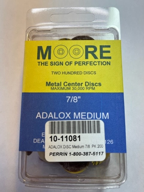 Abrasive Sanding Discs 7/8" Medium Box of 200