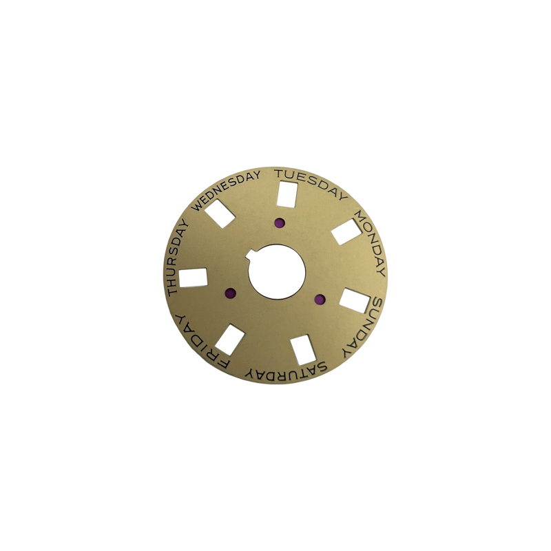 Generic (not genuine) day dial black on gold (champagne) to fit Rolex® calibre # 1556