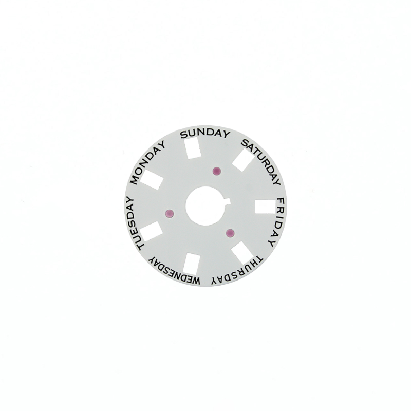 Generic (not genuine) day dial black on white to fit Rolex® calibre # 3055