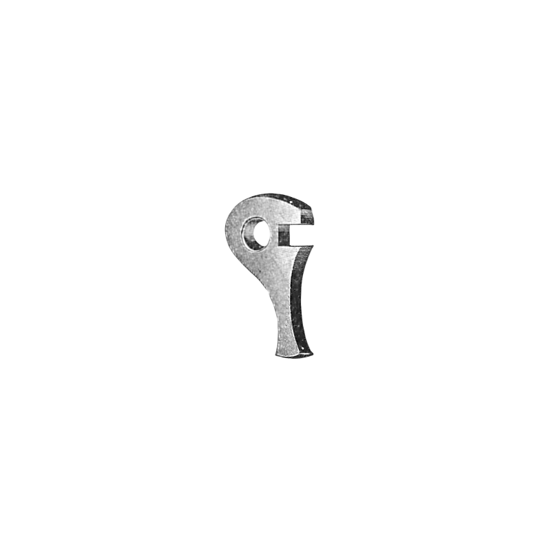 Genuine Omega® clutch lever I negative set, (open face), part number 419, fits Omega® 19 NN, Omega® 20 NN