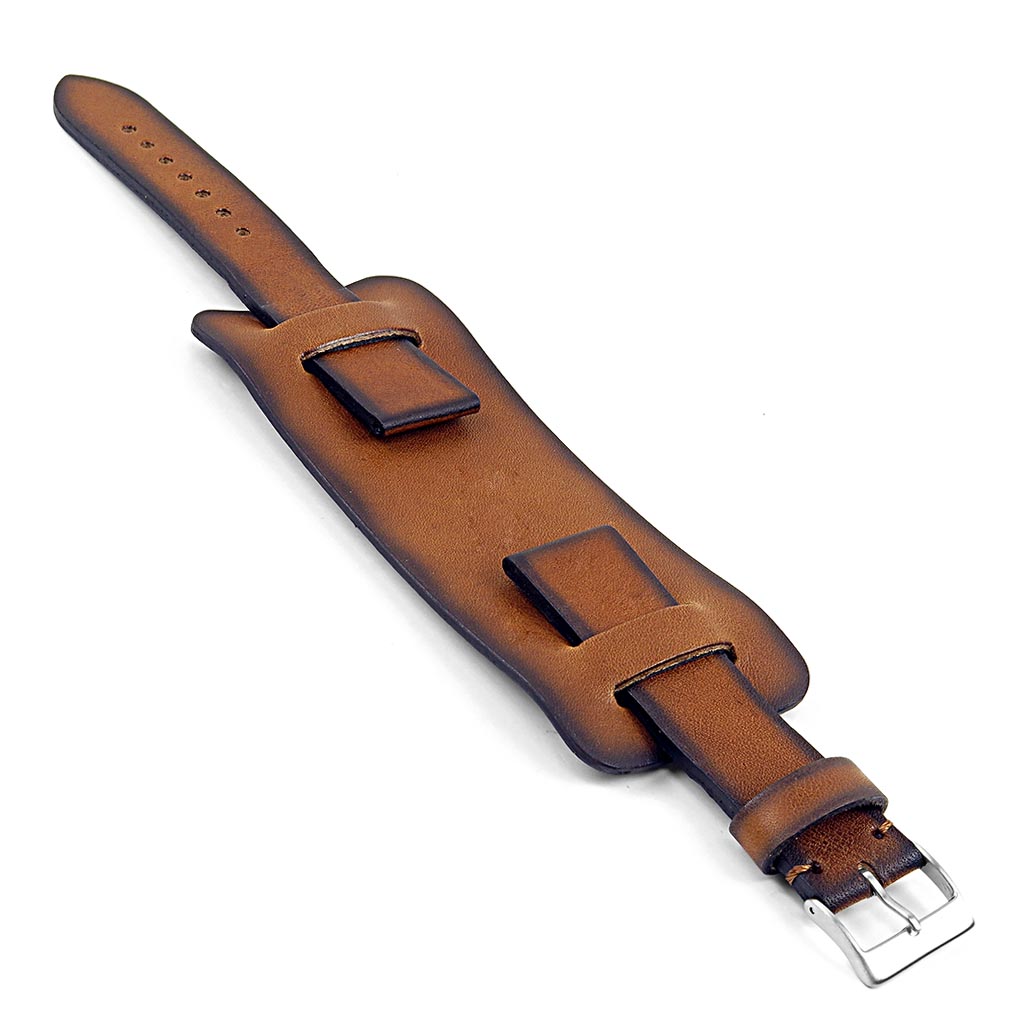 Gauntlet Vintage Leather Cuff Bund Strap By Dassari