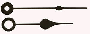 Waltham® Hands (Hour and Minute) HD-WALT13, to fit: 3/0 size, 0 size, black colour