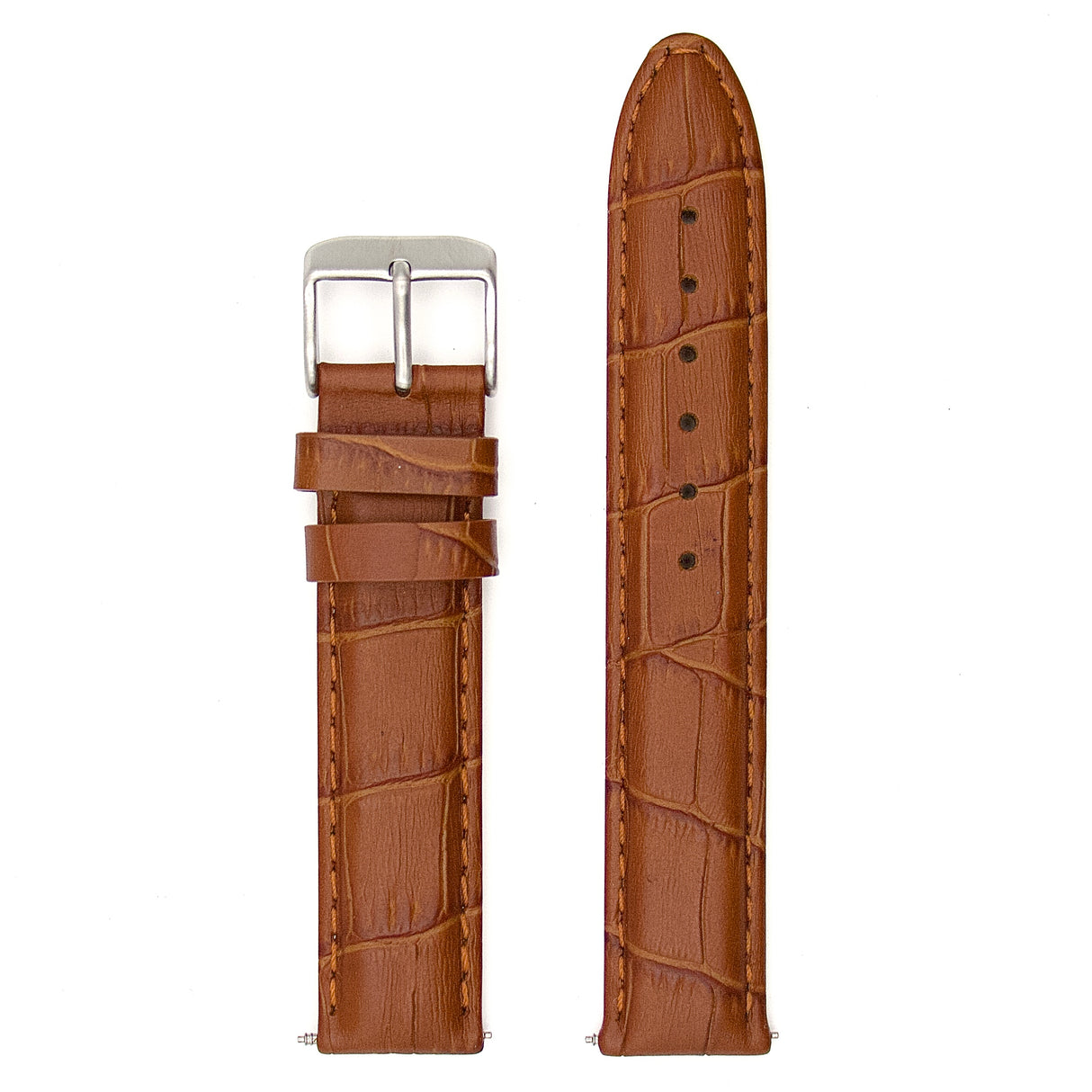 Italian Crocodile Genuine Leather Strap - Tan (by PERRIN)