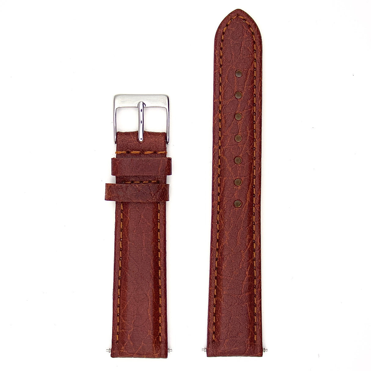 Buffalo Grain Genuine Leather Strap - Tan (by PERRIN)