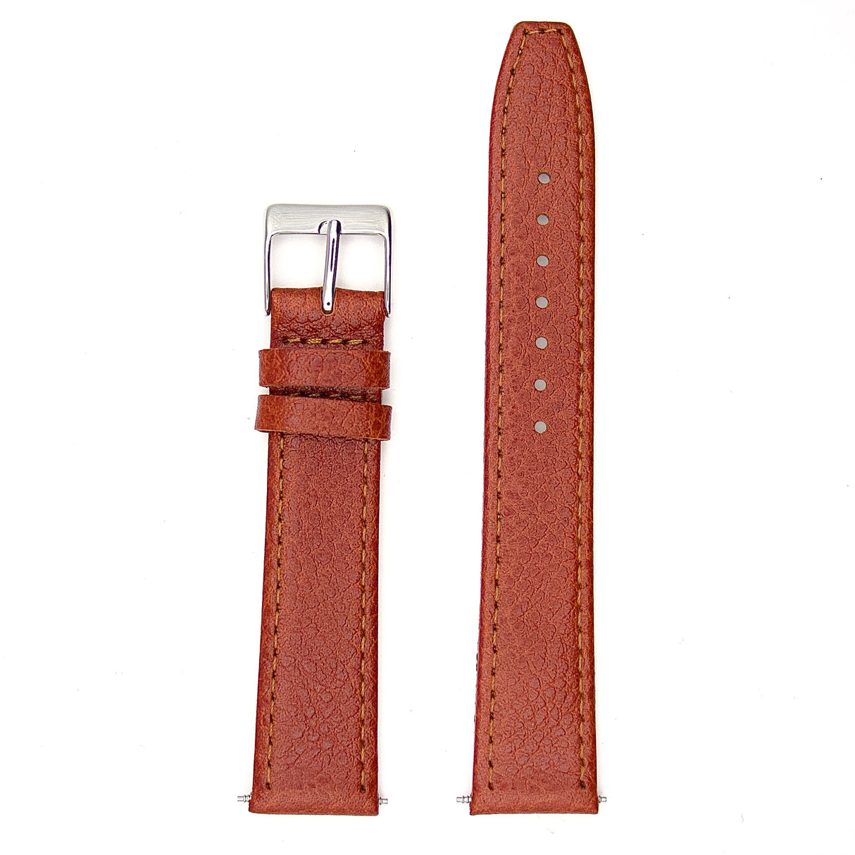 Pebble Grain Genuine Leather Strap - Tan (by PERRIN)