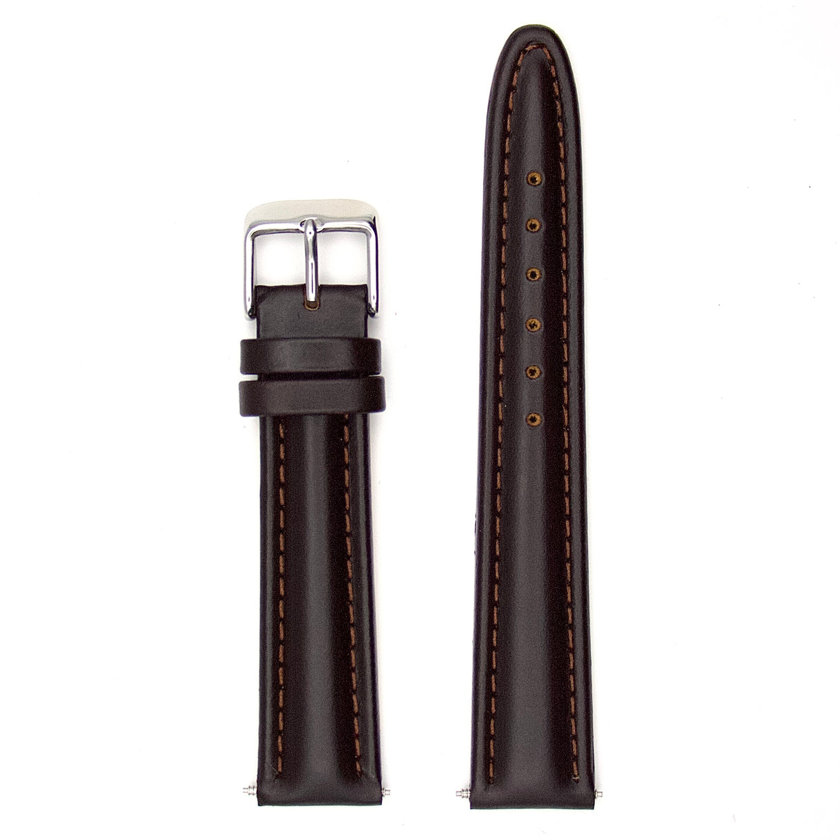 Heavy Tight Stitch Genuine Leather Strap - Brown (by PERRIN)