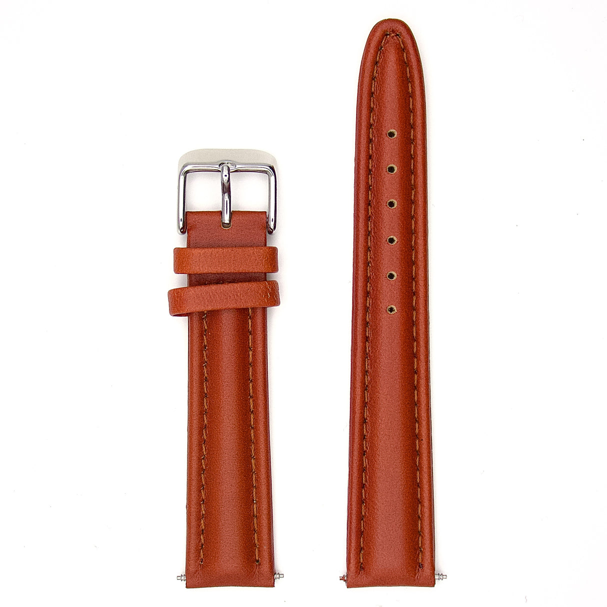 Heavy Tight Stitch Genuine Leather Strap - Tan (by PERRIN)