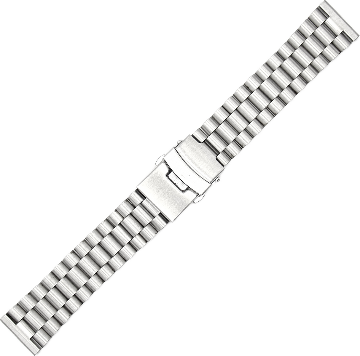 Trifold Clasp President Straight End Bracelet - SS (by PERRIN)