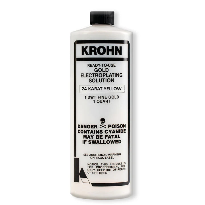 Krohn 24 Karat Yellow Gold Electroplating Solution 1 Quart