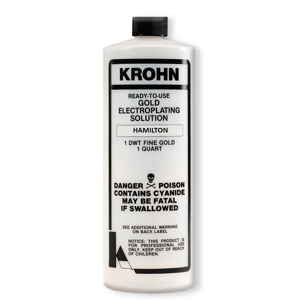 Krohn Hamilton Gold Electroplating Solution 1 Quart