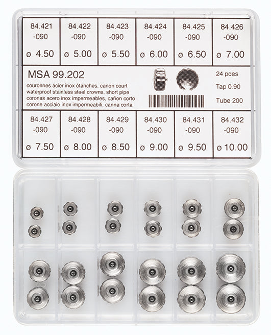 Water-Proof Short Pipe Crown Assortment 2.00mm Tube/Tap 90
