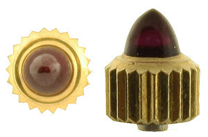 Omega® Crown (Waterproof, with stone), with red ruby stone, case numbers: 157.0003, 157.0005