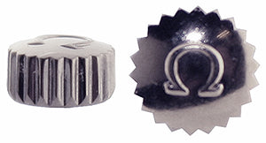 Omega® Crown (Hermetic), steel, square, short pipe, diameter 3.50 mm, see all case numbers in description