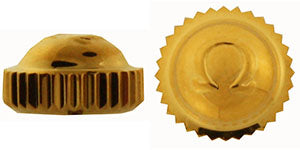 Omega® Crown (Waterproof), yellow colour, fits Omega Case Number 2479, 2592, 2627, 2627-55C, 2637