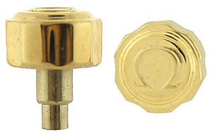 Omega® Crown (Waterproof, threaded), yellow, matt finish, case numbers: 368.1041, 368.1042