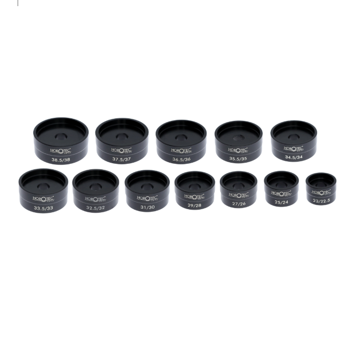 Horotec Assortment Of 12 Delrin Reversible Snap-On Dies For Fitting bezels