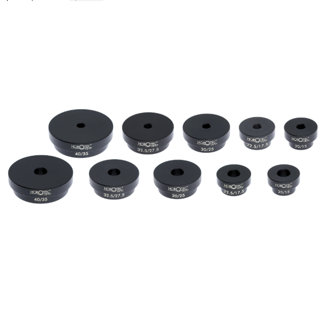 Horotec Assortment Of 10 Reversible Snap-On Dies For Fitting Flat Mineral Crystals