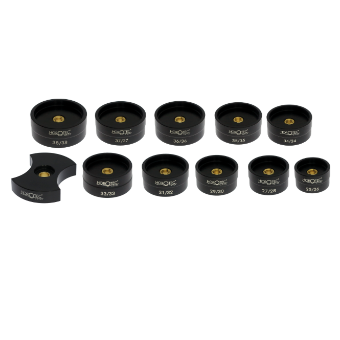 Horotec Assortment Of 11 Reversible Screw-On Dies For Watch Bezels