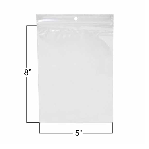 Clear "Mini-Grip" Zippak Bags - 5 x 8 Heavy Weight