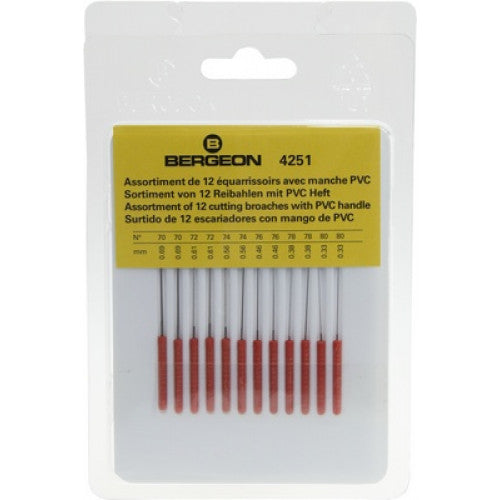 Cutting Broach Assortment 0.33 mm to 0.69 mm