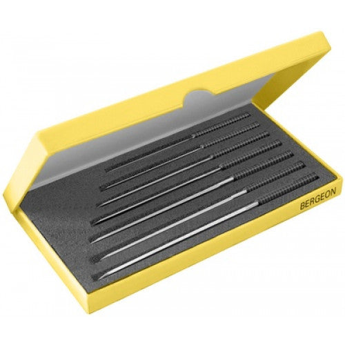 Set of 7 smoothing broaches with PVC handle 2.90-0.70mm