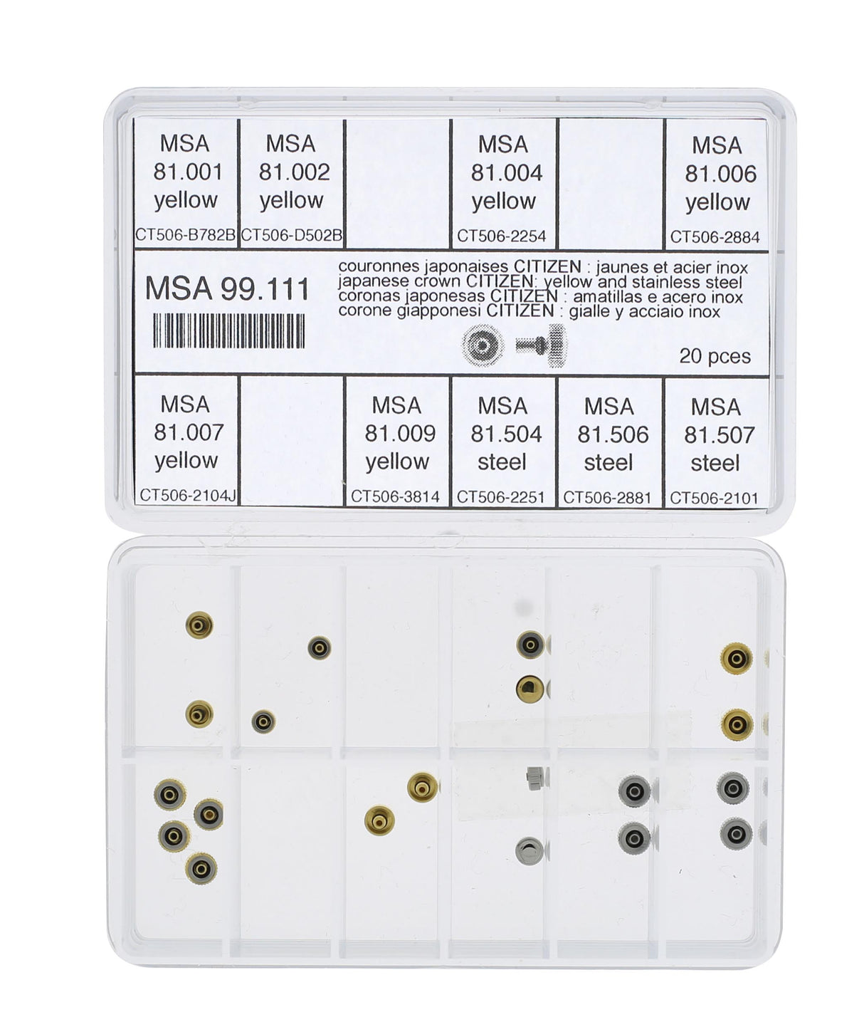Generic Crown Assortment to fit Citizen® (20 Crowns, 9 models)