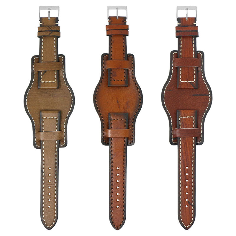 Db1 All Color StrapsCo DASSARI Analogue Vintage Leather Bund Strap