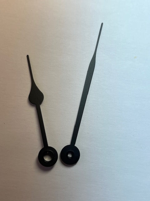 Hermle Mechanical 75 mm Black Spade Hour with Whip Minute Hand