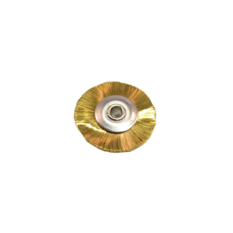 Unmounted 3/32" Arbor Hole Brass Wire Brushes - 3/4" Diameter (628126810146)