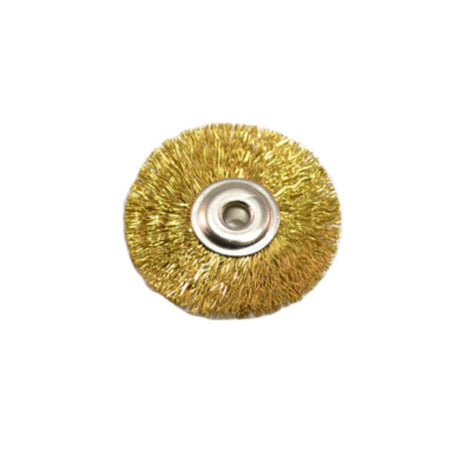 Unmounted 3/32" Arbor Hole Brass Wire Brushes - 1" Diameter (628127793186)