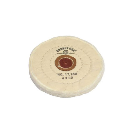 4" Dia. Stitch Type Finex Muslin Buffs with Leather Centers (636177154082)