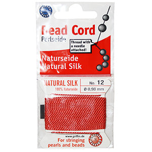 #12 Natural Silk Coral Bead Cord