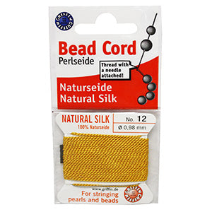 #12 Natural Silk Amber Bead Cord