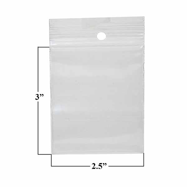 Clear "Mini-Grip" Zippak Bags - 2-1/2 x 3 Heavy Weight