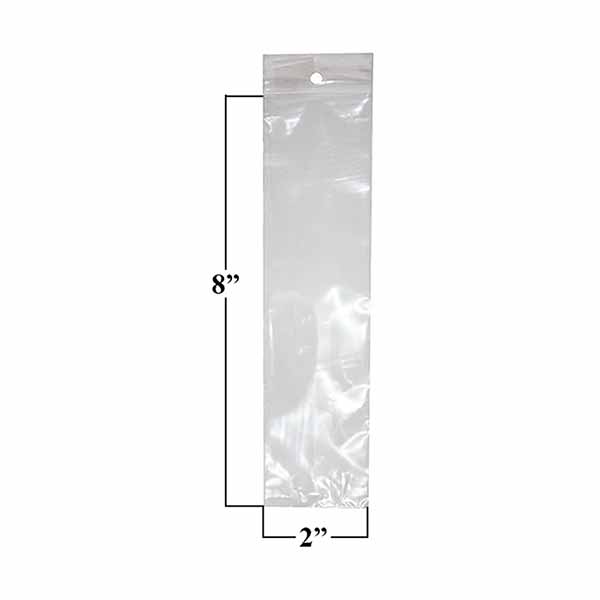 Clear "Mini-Grip" Zippak Bags - 2 x 8 Regular Weight