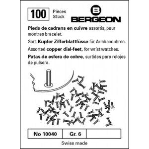 Copper Dial Feet for Wrist Watches Assorted Bergeon