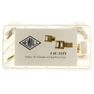 Yellow Plated Single Channel Clasp Assortment with H Extenders (533500657698)