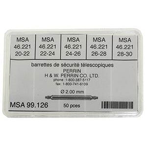 Assortment of Oversized Telescopic 2 mm Flanged Spring Bars - 20 to 30 mm (193828225039)