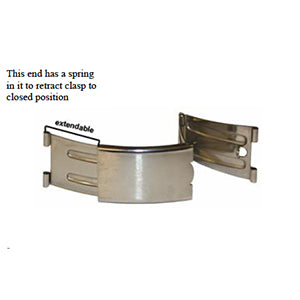 3 Fold Extendable Rado Style Center Catch Foldover Buckle (534365241378)