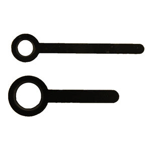 Black Rounded Baton Hour & Minute Hands 1" for Push-On