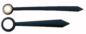 Gruen® Pair of Hands HD-GRU45 , blue baton pointed, length of min hand 10.00 mm (click here to see the calibers)