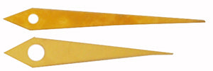Gruen® Pair of Hands HD-GRU65 , yellow dauphine, length of min hand 12.00 mm (click here to see the calibers)
