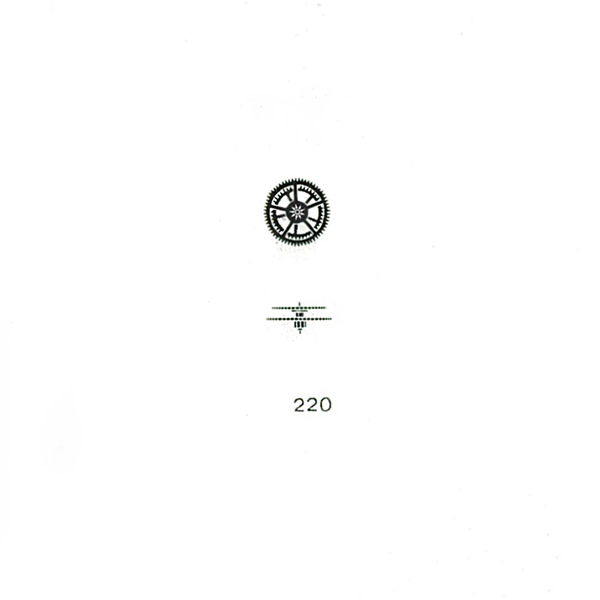 Jaeger LeCoultre® calibre # 208 fourth wheel and pinion