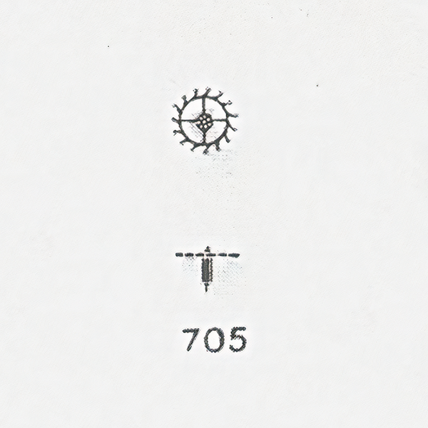 Jaeger LeCoultre® calibre # 486 escape wheel and pinion