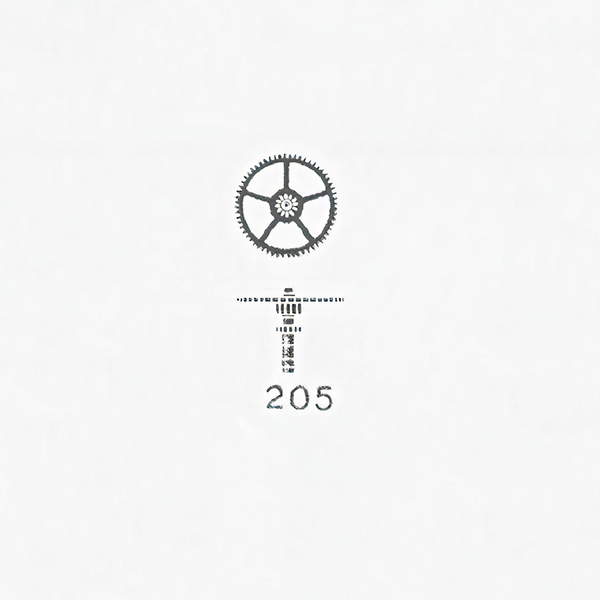 Jaeger LeCoultre® calibre # 489/1 centre wheel and pinion, drilled, with canon pinion - ht. 290