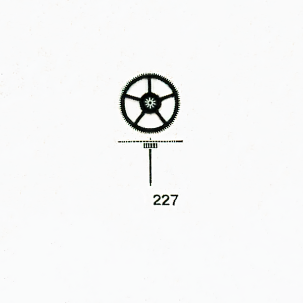 Jaeger LeCoultre® calibre # 885 sweep second wheel and pinion