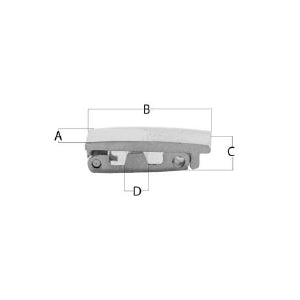 Stainless Steel Solid Link Double Channel Foldover Buckles (1563733655586)