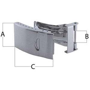 Yellow Plated 3 Fold Buckles with Safety (Divers Foldover with Safety) (534388703266)