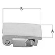 Open End Solid Top Stainless Steel Single Channel Foldover Buckle (534141370402)