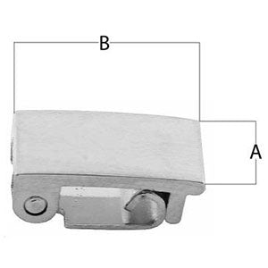 Open End Solid Top Stainless Steel Single Channel Foldover Buckle (534141370402)